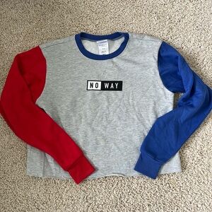 Cropped Multi-Color Sweatshirt